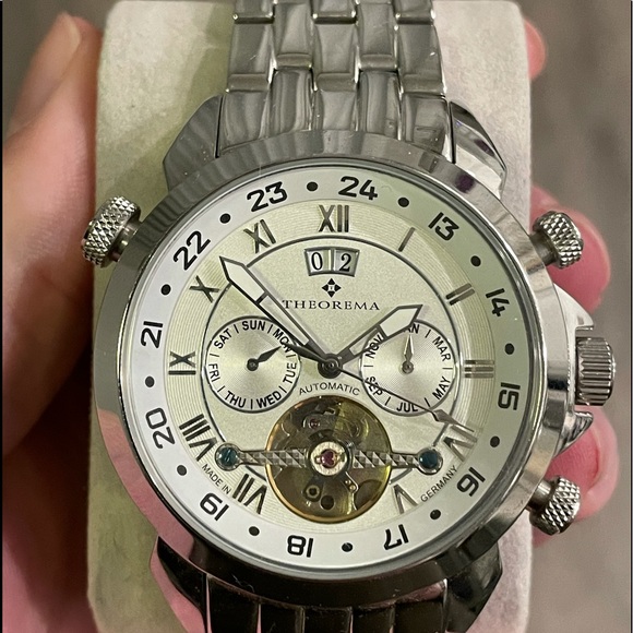 Theorama Marco Polo Skeleton Watch Silver/White - Picture 3 of 3
